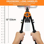 Rivet Gun Kit, 1/4 Pop Rivet Gun Kit with 210Pcs Blind Rivets and 5 Tool-Free Interchangeable Rivet Heads, 13" Heavy Duty Manual Hand Riveter Tool for Metal, Plastic & Automotive