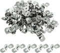Hordion 50Pcs 5/16" Two Hole Strap U Bracket, M8 Rigid Pipe Strap Stainless Steel Conduit Clamp for Fixing Pipe