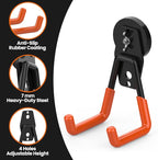 6 Pack Large Magnetic Hooks Heavy Duty Extra Strong Magnetic Garage Hooks Big NdFeB Industrial Magnet Hooks Magnetic Utility Storage Holder Organization with Anti-Slip Coating for Hanging Garden Tool