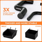 INCLY 220PCS Extra Thick 1/4" Pegboard Accessories Organizer Kit, Heavy Duty Black Pegboard Hooks with Bins and Peg Lock, Peg Board Hooks Assortment for Garage Wall Attachments Hanging Tools