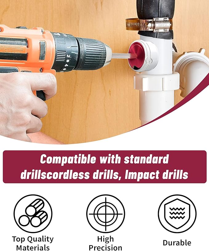 PVC Pipe Reamer with 2 Inch Head Aluminum PVC Fitting Saver, PVC Socket Saver For SCH40 PVC, ABS PVC Pipe, Water Lines