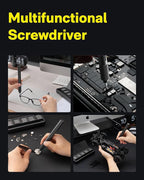 HOTO 25-in-1 ADV Mini Electric Screwdriver, Precision Screwdriver Set with LED & Dual Torque, Professional Repair Tools for Technicians, Engineers & DIY Electronics