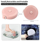 Tape Measure, Measuring Tape for Body Measurements Retractable,Fabric Sewing Tailor Cloth Knitting Craft Weight Loss Measurements Dual Sided 4 Pack (White)