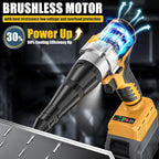 Cordless Rivet Gun Compatible with DeWalt 20V Battery,Brushless Electric Rivet Nut Tool with 3 Sizes Steel Rivets(1/8",5/32",3/16") & Nose Pieces, Professional Riveters Gun 20V(Tool Only)