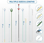 12 Pack Snake Drain Hair Removal Tools, 35.5" Drain Clog Remover, 30" & 50" Steel Shower Snake, 30" Nylon Sink Snake, 59" Sink Unclogger Tool, Sink Cleaner Tool for Toilet, Bathroom, Shower, Kitchen