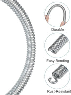 MECCANIXITY Spring Tube Bender OD 9mm/0.35" Steel Spring Pipe Copper Tubes 2500mm/98.42" Long for 1/2" Copper Pipe(12mm) in Home Renovations,Electrician Wiring Bending Pipe(insert-pipe use)