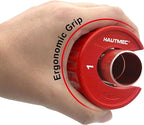 HAUTMEC Pro1 Inch Automatic Copper Tube Cutter - 1 in. Maximum Nominal Pipe Capacity (1-1/8 in. Outer Diameter), for Copper, Aluminum, Brass Tube and Thin-wall Conduit, HT0217-PL