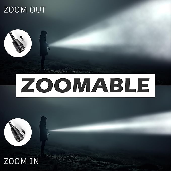 2 Pack LED Work Light, 500 Lumen Gooseneck Flashlight with Magnetic Base, Zoomable Flexible Led Flashlight, Waterproof Job Site Light for Work Bench, Auto-Repairing, Inspection, Emergency