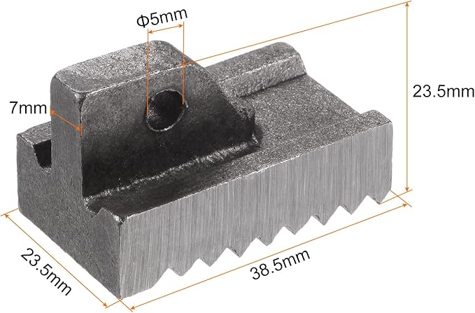 HARFINGTON Pipe Wrench Heel Jaw with Pin Assembly 18" Wrench Replacement High Carbon Steel