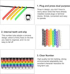 Digital Number Tube Wire Label Cable Marker Colorful Straps Coded Clip Plastic Cable 100PCS -6MM 6square Microcomputer Device