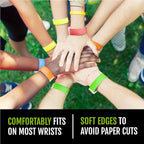 1,000 WristCo Tyvek Wristbands for Events – 5-Color Variety Pack – Tamper-Proof Design Prevents Reuse – Premium-Grade Bracelets for Hospital & Medical ID, Party, VIP Identification