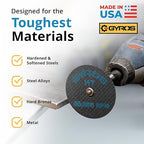 GYROS Cut-Off Wheels for Rotary Tools – 2.5” High-Tensile Fiberglass Reinforced, 12-Pack | Great for Cutting Hardened/Unhardened Steel, Steel Alloys, Hard Bronze, Metal | Made in USA 11-32250/12