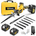 Cordless Reciprocating Saw -2x4.0Ah Batteries, Brushless Motor, 3500SPM Max, One-Hand Operation, Tool-Free Blade Change, for DIY & Home Users