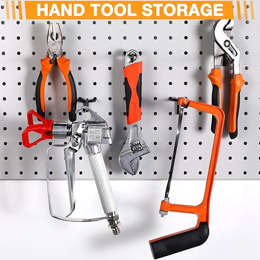 Shimeyao 100 Pcs Peg Board Shelving Hooks Stainless Steel Hanging Board Pegs Wall Display Hooks Bulk for 1/8 1/4 Garage Storage Organizer Accessories(4 Inch,Black)