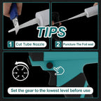 Caulking Gun 20V Anti-drip Caulk Gun with LED 10oz Silicone Caulking Tool for Filling Sealing 6 Adjustable Speed Electric Caulking Gun Kit with 5in1 Sealant Finishing/Removal Tool,Tool Only