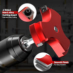 8Pcs Plastic Pipe Reamer Kit - Qoobly PVC Fitting Saver Compatible with 1/2" Drills - Pipe Reamer Tool for SCH40 Includes 1/2'' 3/4'' 1'' 1-1/4'' 1-1/2'' 2'' 3'' 4'' for PVC CPVC ABS Pipes Repairs