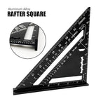 7 inch Rafter Square Aluminum Alloy Double Scale Triangle Ruler Angle Ruler Carpenter Triangle Square Rafter Tool Mensurement Tool for Woodworking and Carpentry