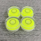 4Pcs Small Circular Bubble Levels with Double Sided Adhesive Bottom Mini Little Stick-on Bubble Spirit Level Measuring Layout Tools Levels (25x10mm)