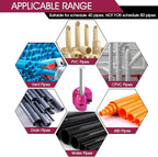 PVC Fitting Saver 3/4-Inch Head, PVC Pipe Reamer,Socket Saver with 1/4-Inch Hex Shaft,Plastic Pipe Fitting Reamer for Plumbing Sch.40 CPVC ABS Hub, Fit Standard 1/2" drills