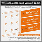 HORUSDY 309 PCS Pegboard Hooks Assortment Kit – 17 Types Heavy Duty Peg Board Hooks & Organizer Accessories – Fits 1/8 & 1/4 Inch Pegboard Durable Metal Wall Hooks for Garage Kitchen Workshop