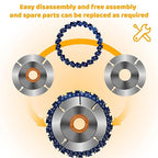 13PCS Wood Carving Disc Set for 4" or 4 1/2" Angle Grinder, Stump Tool Grinder Disc Wheel Attachments for Woodworking, Stump Grinding Tools for Wood Cutting Shaping Carving Sanding and Polishing