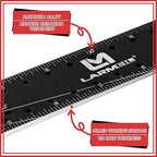 12 Inch Framing Square Carpenter Square, Tri Square Tool, Try Square for Woodworking, T Square Ruler, L Square Ruler, Right Angle Ruler，Framing Tools, Anodized Ruler Body, Red & Black