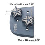 Concrete Floor Grinding Discs, Diamond Metal Grinding Tooling for Lavina Grinders, Concrete Preparation & Thin Epoxy Remove, Double Segments 30/40 Grit Medium Bond, Pack of 9