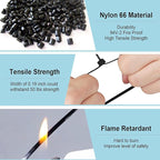 100 Pack Zip Ties 24 Inch Long Cable Ties Heavy Duty 70 Pounds Tensile Strength, Premium Plastic Wire Ties Straps Self-Locking Black Nylon Ties Wraps for Indoor and Outdoor