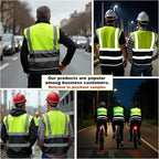 BeautyWill Custom Safety Vest Customized Logo Class 2 High Visibility Reflective Vest with Pockets Construction workwear