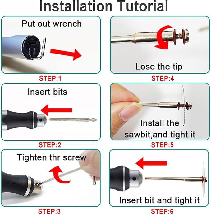 Electric Engraving Pen, 3-Speed Mini Cordless Rotary Tool Kit with 54 Accessories - USB-C Rechargeable for Wood, Metal, Glass, Plastic - Ideal for DIY, Jewelry & Craft Projects