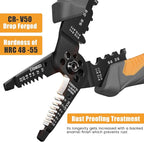 MulWark 3 in 1 Automatic Self Adjusting Wire Stripper/Cutter/Crimper, 8 Inch Multi Pliers For Electrical Wire Stripping, Cable Cutting, Crimping Tool from 8 AWG to 30 AWG