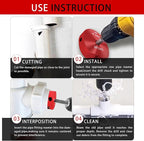 04529 for PPRK6 Plastic Pipe Fitting Reamer, PVC Pipe Reamer Kit, PVC Reed Pipe Reamer Contains 3/4",1",1-1/2",2",3",4" Aluminum Head Fit into Standard 1/2" Drill for CPVC, PPR or ABS