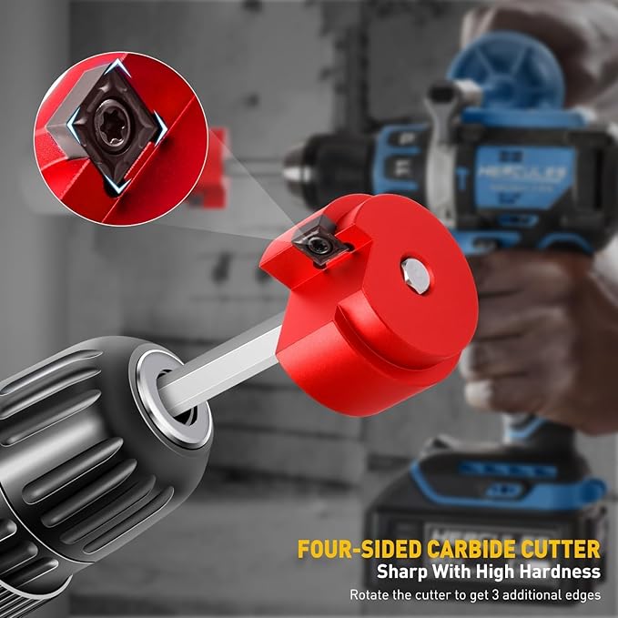 6PCS PVC Reamer Kit With 1/2inch, 3/4inch, 1inch, 1-1/4inch,1-1/2inch, 2inch Head Aluminum, PVC Fitting Saver For SCH40 Pipe