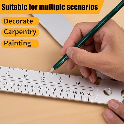 Combination Square for Carpenter Tools 48 Inch Folding Aluminum Triangle Ruler Construction Framing Tool Woodworking Foldable Frame Measurement Angle Rulers