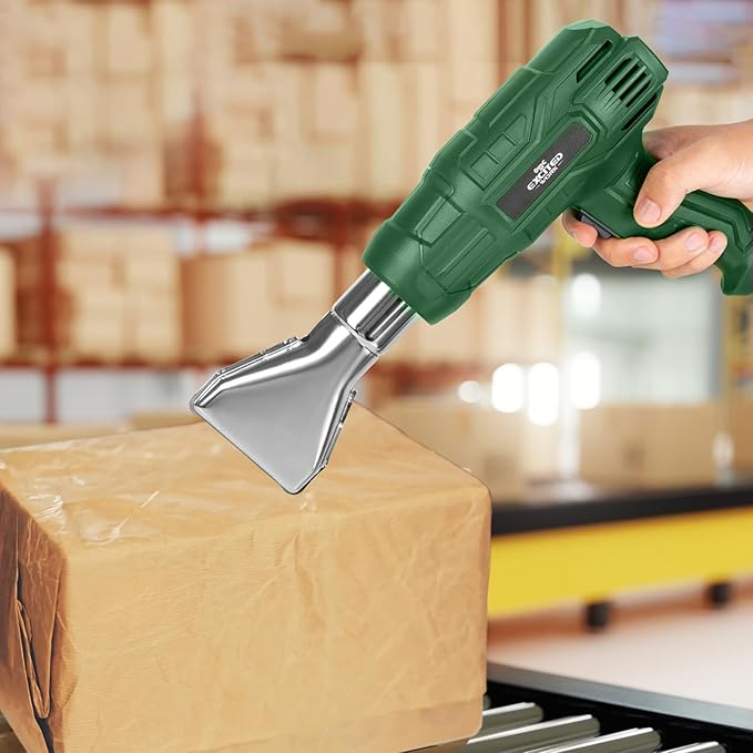 1500W Heat Gun, Fast Heat Hot Air Gun Kit with 662℉ & 1022℉ Dual-Temperature Settings, 4 Nozzles for Shrink Wrapping, Stripping Paint, Resin, Crafts