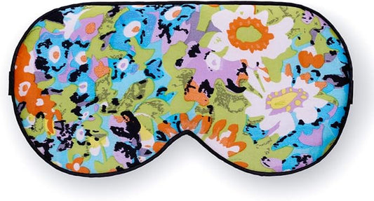 100% Pure Silk Eye Mask Sleep Eye Mask Eye Cover Eyeshade Sleeping Eye Mask Printed Colors (#17)-VeraVaultWomen