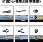 100Ft 1/2 Inch Auto-feed Electric Drain Cleaner Machine, Heavy-duty Drain Auger for 1” to 4” Pipes w/ 6 Cutters, Gloves, Drain Auger Cleaner Sewer Snake