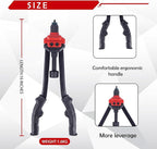BEETOW Rivet Nut Tool Kit, 16 Inches Rivet Nut Gun, 15 Types Mandrel, 200 Pcs Rivet Nut in Two Box, a Carrying Storage Case