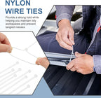 PATIKIL Cable Zip Ties 14 Inch, 100 Pcs Self-Locking Nylon Wire Tie Wraps Heavy Duty Cord Management with 50 lbs Tensile Strength for Indoor and Outdoor, White (0.2" W)