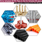 4 Inch PVC Pipe Reamer,PVC Socket Saver Fitting Saver with Triple Blade,Plastic Pipe Fitting Reamer Plumbing Tool for Sch.40 CPVC ABS Socket Hub,Fit Standard 1/2" Drills