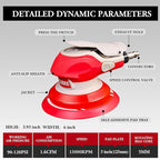 5/6 Inch Pneumatic Orbital Air Sander High-Speed DA Sander for auto body/Ideal for Woodworking, Auto Polishing, and Metal Sanding (5 inch)