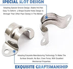 1/2inch Rigid Pipe Strap Clamp, Two Hole Strap,U Bracket Tube Clip, Stainless Steel Heavy Duty Pipe Fasten Holder, 50Pcs (20mm)
