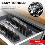 40PCS Magnetic Modular Wrench Organizers for Tool Drawers, Adjustable Wrench Storage Holder with Label for Tool Box and Drawer Organization