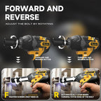 Rhovixster 1/2 Impact Gun, Cordless Impact Wrench Set, 1/2 Torque Impact, Brushless Motor High Torque Impact Guns with Battery and Charger