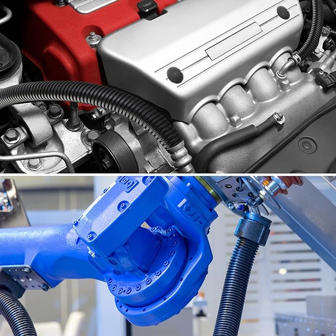 ZhiYo 20FT 1/2” Wire Loom Split Tubing Auto Wire Conduit Flexible Cover | High Temperature Heat Resistant -40F to 257F | Plastic Cover for Electrical Wires & Cables, Orange