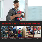 20V Cordless Drill, Electric Power Drill Set with Battery Charger, 3/8” Keyless Chuck, 2 Variable Speed, 18+3 Torque, 72pcs Driver Bits and Belt Hook, Red