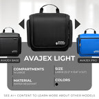 AvaJex Large Hanging Toiletry Organizer - Waterproof Hygiene Bag with Metal XXL Swivel Hook, Sturdy Zippers and 15 Compartments for Toiletries, Makeup, Cosmetics