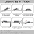 Hose Clamps 10FT Strap+5 Fasteners,DIY Cut-To-Fit 304 Stainless Steel Adjustable Large Worm Gear Band Clamp Assortment Kit,Metal Screw Fasteners and Strapping for Pipe,Duct,Pole,Tube