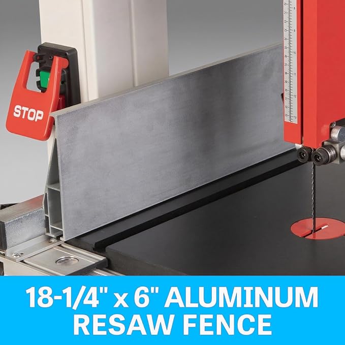 14-Inch Woodworking Bandsaw with 1-3/4 HP Motor Dual Voltage, 115/230V Heavy-Duty Worktable & Precision Fence, 13" Resaw Capacity, Dust Ports for Precision Wood Cutting (Coated Version)