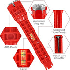 Forlivese 14-in-1 Multi-Function Basin Wrench,Faucet Installer and Sink Drain Nut Removal Tool,One-Way Plumbing Wrench for Tight Spaces